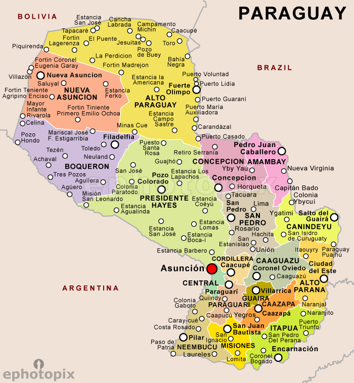 paraguay_political_map